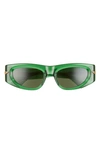 Bottega Veneta 51mm Rectangular Sunglasses In 003 Shiny Solid B