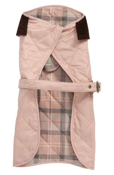 Barbour Quilted Dog Coat In Pink