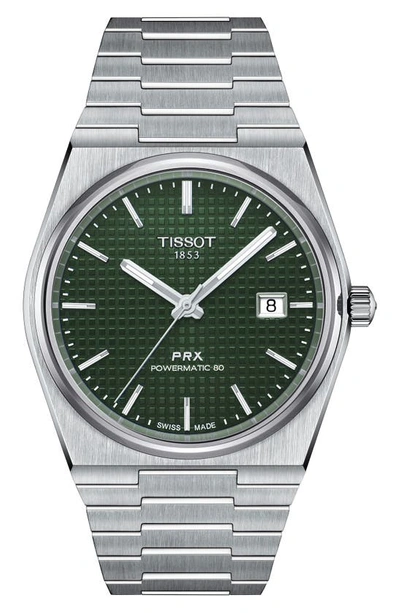 Tissot T137.410.11.051.00 Prx Stainless Steel Quartz Watch In Green