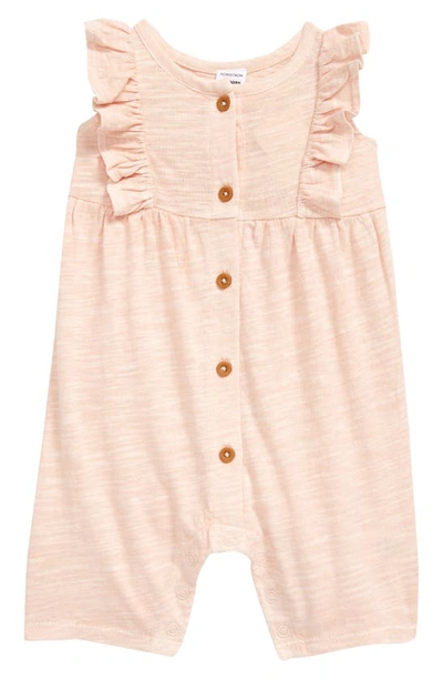 Nordstrom Ruffle Romper In Coral Pale