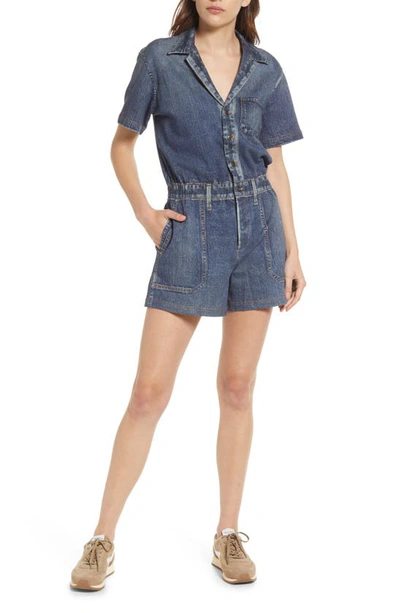 Rag & Bone Miramar Nonstretch Denim Romper In Mel