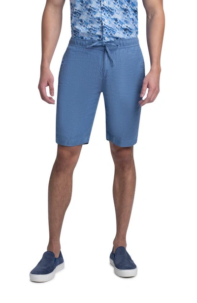 Bugatchi Men's Linen Drawstring Bermuda Shorts In Riviera