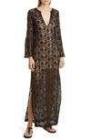 Nili Lotan Della Lace Long Sleeve Midi Dress In Black