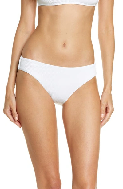 Roxy Love Rib Charlie Hipster Bikini Bottoms In Bright White