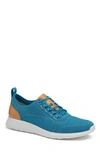 J And M Collection Amherst Knit Sneaker In Blue Knit