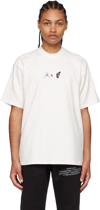 Bethany Williams Text-embroidered Relaxed-fit Stretch-organic Cotton T-shirt In White
