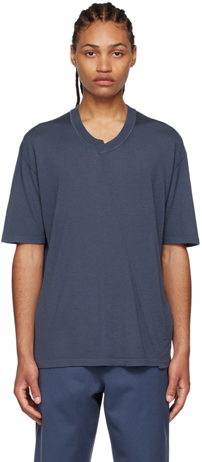 Ermenegildo Zegna Ssense Exclusive Blue Wool T-shirt