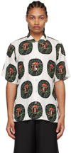 Endless Joy Off-white Hombre Verde Short Sleeve Shirt In Cream