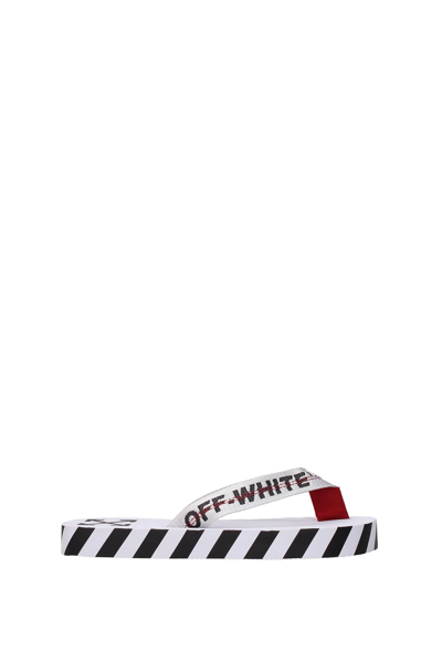 Off-white Flip Flops Fabric In White