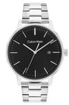 Calvin Klein Stainless Steel Bracelet Watch 43mm In Black