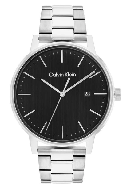 Calvin Klein Stainless Steel Bracelet Watch 43mm In Black