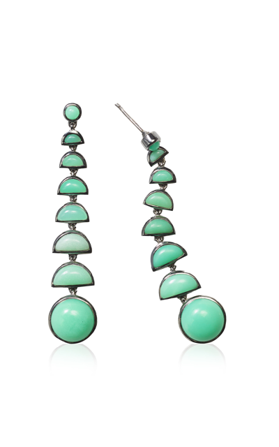 Nak Armstrong Ballbearing Sterling Silver Chrysoprase Earrings In Green