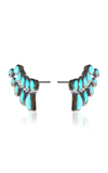 NAK ARMSTRONG LOBSTER STERLING SILVER TURQUOISE EARRINGS