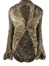 Junya Watanabe Crinkled Metallic Taffeta Jacket In Golden