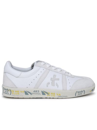 Premiata Bonnied Sneakers In Suede Blend In White