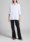 The Row Elada Poplin Shirt In Optic White