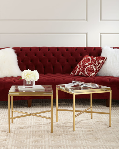 John-richard Collection Double Glass Block Bunching Coffee Table