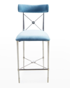 Jonathan Adler Rider 39" Counter Stool In Light/pastel Blue