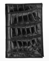 Abas Traditional Alligator Passport Holder In Black