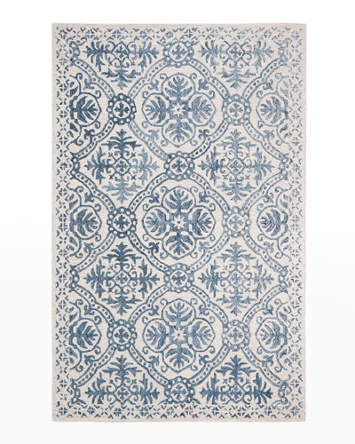 Ralph Lauren Nina Hand-tufted Rug, 2' X 8' In Navy, Ivory