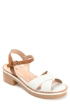 Journee Collection Hilaree Block Heel Sandal In White