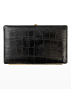 Abas Cache Frame Alligator Wallet In Black