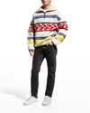 ISABEL MARANT MEN'S MARLO GRAPHIC FLEECE PULLOVER JACKET