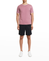 Theory Precise Mercerized Cotton Double Collar Tee In Light Plum/ Ivory