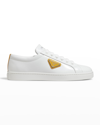 Prada Logo-detailed Leather Low-top Sneakers In B.cosolei