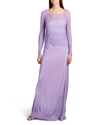 The Row Girela Open-knit Lurex Maxi Skirt In Lilac