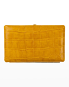 Abas Cache Frame Alligator Wallet In Canary