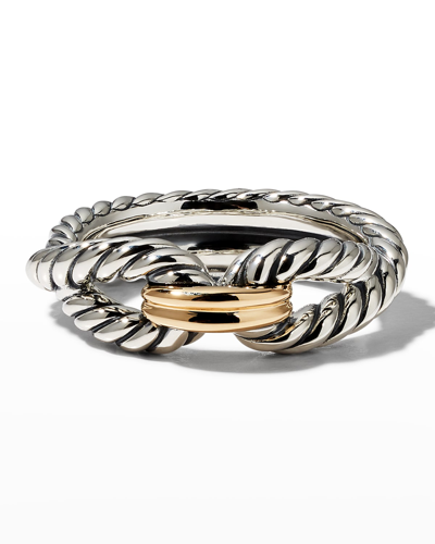 David Yurman 8mm Cable Loop Ring In Silver And Gold In S8