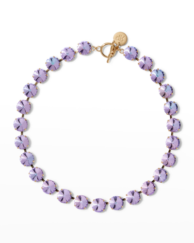 Rebekah Price Rivoli Toggle Necklace In Electric Purple