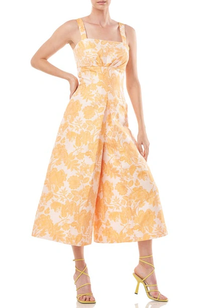 Kay Unger Ingrid Jumpsuit In Mango