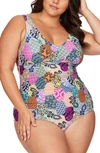 Artesands Salmagundi C-, D- & -dd-cup Tankini Top In Multi