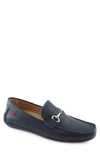 Marc Joseph New York Wall Street Bit Loafer Driving Shoe In Navy Leather