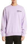 Ambush Fleece Workshop Crewneck Sweatshirt In Purple