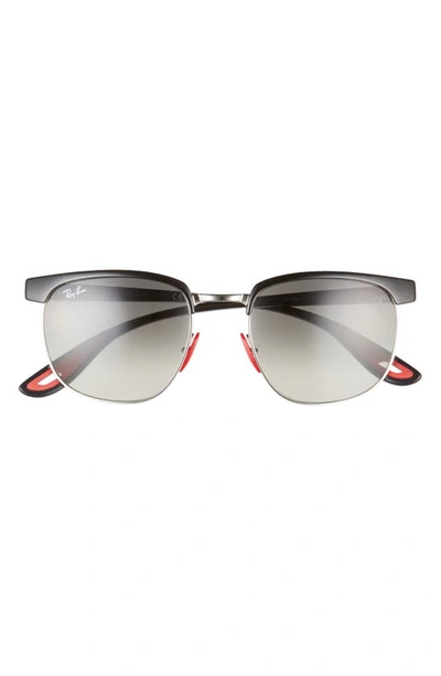 Ray Ban 53mm Square Sunglasses In Black On Silver/grey Gradient