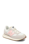 New Balance 237 Sneakers In White And Pastel Pink In Sea Salt/ Pink Haze