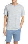 Vince Streaky Cotton Jersey Crewneck T-shirt In Smoke Blue