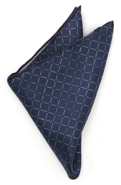 Cufflinks, Inc Diamond Silk Pocket Square In Navy