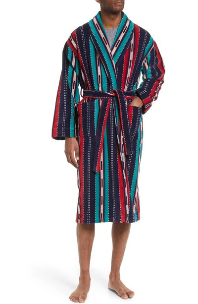 Majestic Gifted Cotton Terry Velour Robe In Multi