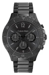 Calvin Klein Black Stainless Steel Bracelet Watch 44mm In Black