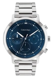 Calvin Klein Stainless Steel Bracelet Watch 44mm In Blue