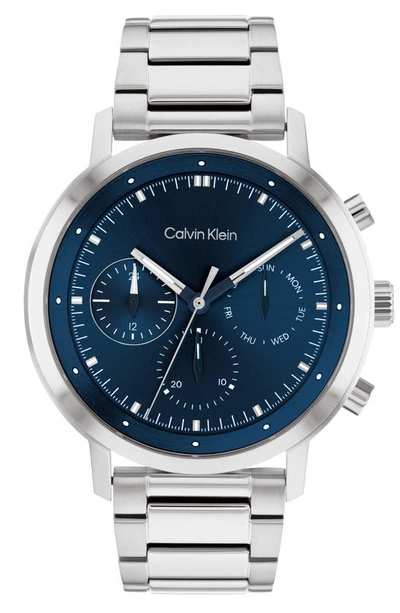 Calvin Klein Stainless Steel Bracelet Watch 44mm In Silver