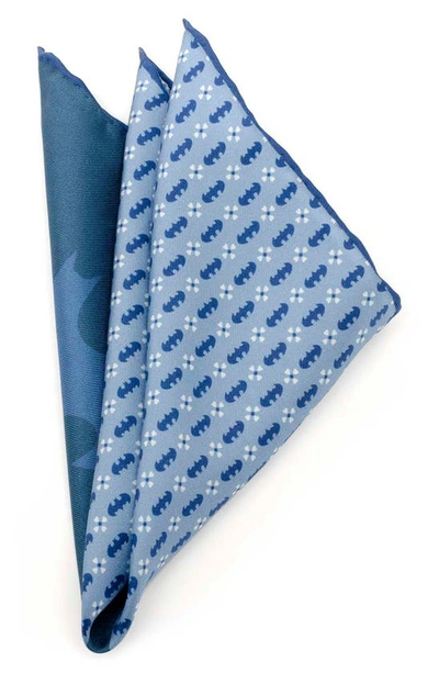 Cufflinks, Inc Batman Motif Silk Pocket Square In Blue