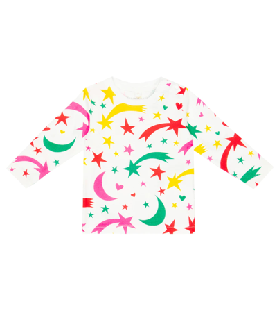 Stella Mccartney Baby Printed Cotton Top In White/multicolor