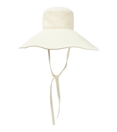 Ruslan Baginskiy Logo-embroidered Cotton-twill Sailor Hat In Light Beige