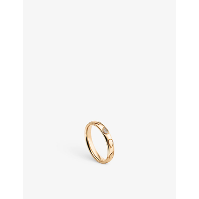 Bucherer Fine Jewellery Lacrima 18ct Rose-gold And 0.01ct Brilliant-cut Diamond Wedding Ring In Rose Gold