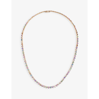 Bucherer Fine Jewellery Pastello 18ct Rose Gold And 5.14ct Round Brilliant-cut Sapphire Necklace